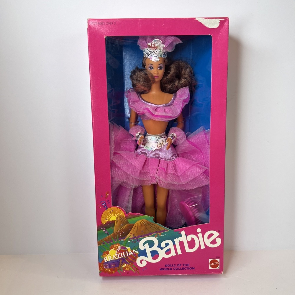 1989 Brazilian Barbie #9094 Dolls of the World NIB Vintage Mattel